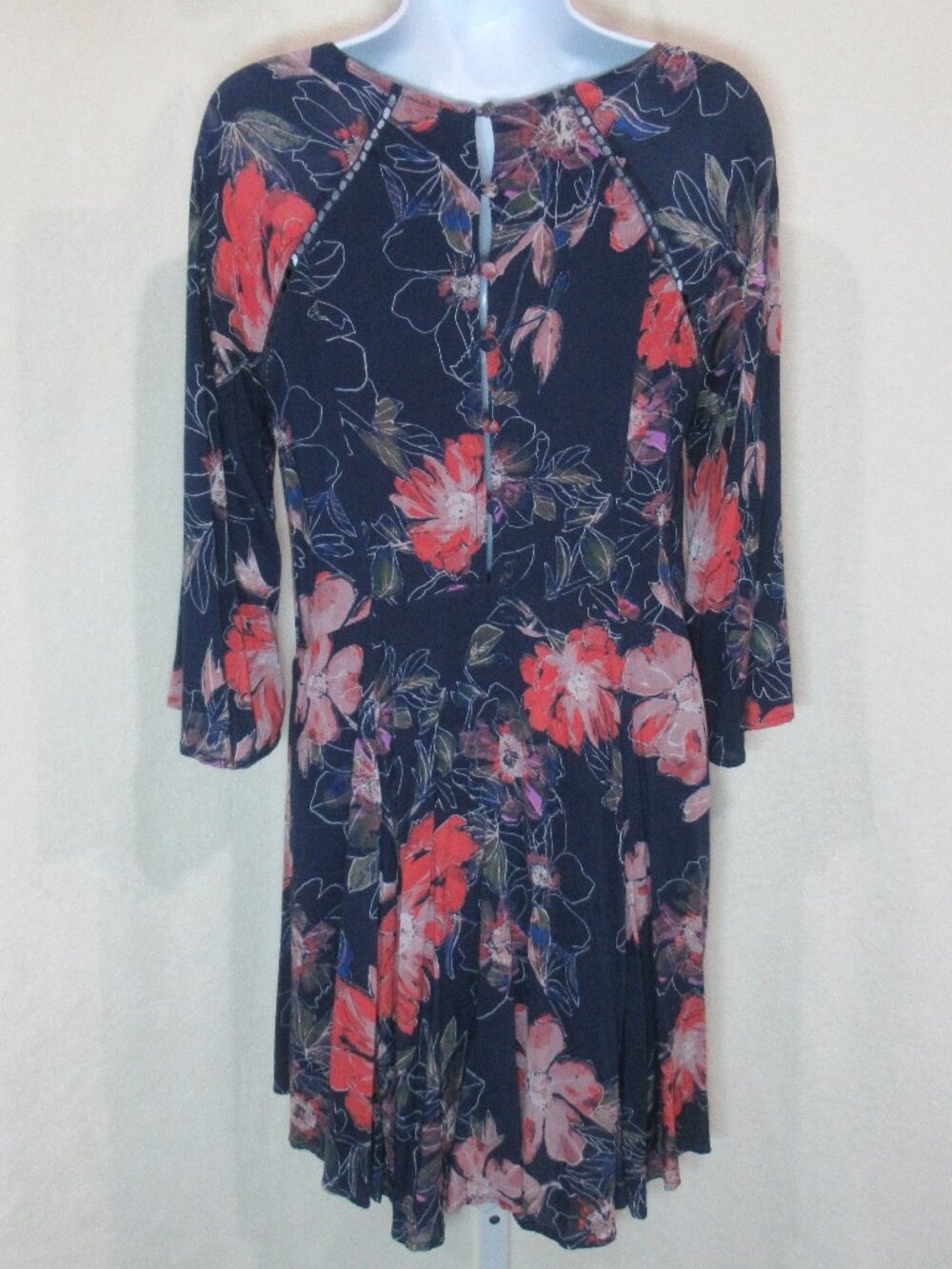 Free People Floral Boho Mini Dress | Size 2 - Picture 3 of 13